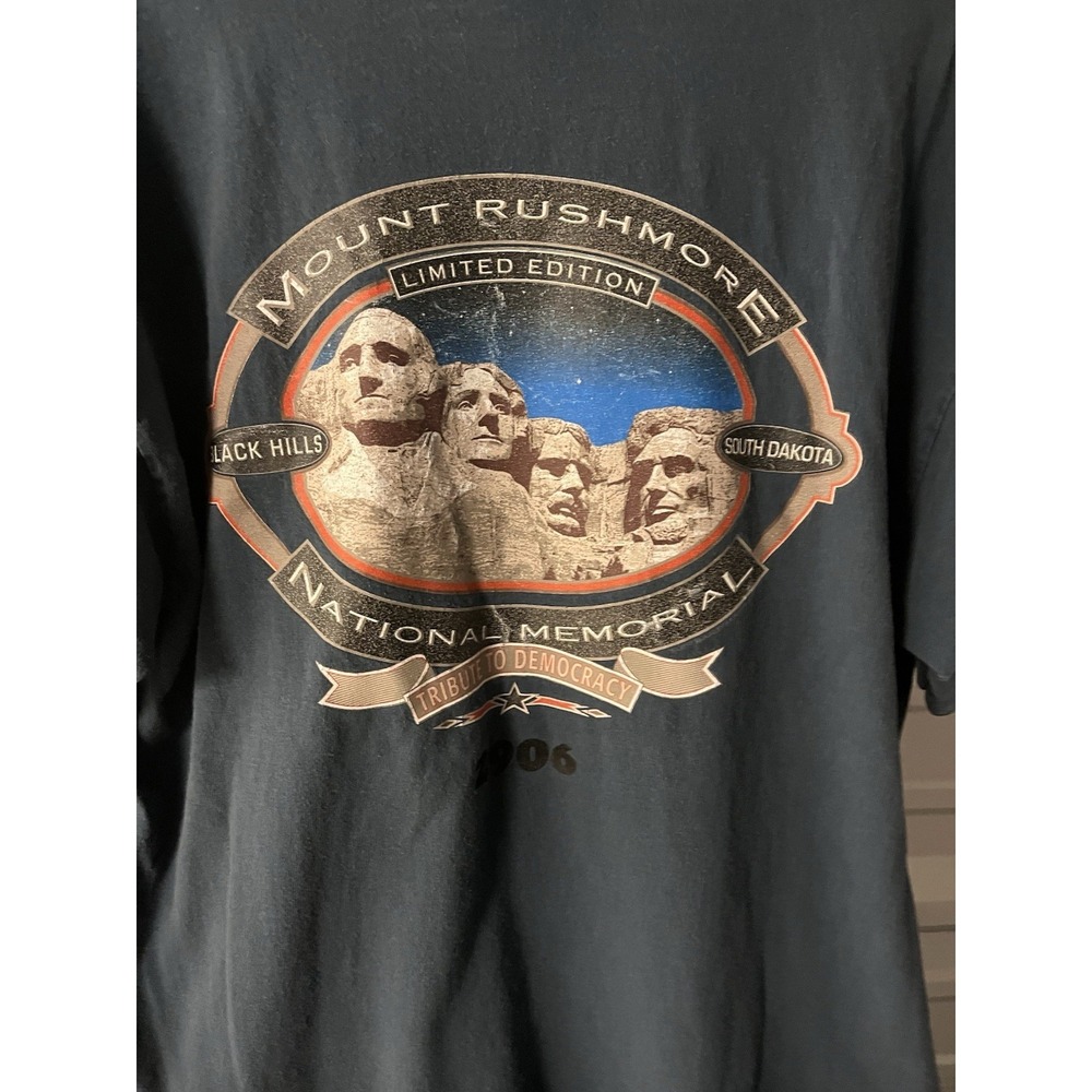 VTG Mount Rushmore Limited Edition Mens XL Blue Tee‎ shirt